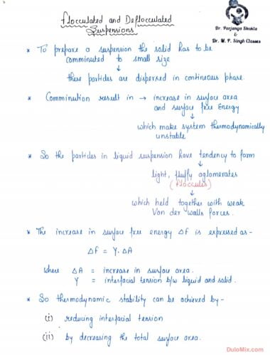 Flocculated and deflocculated hand written notes pdf Download Now