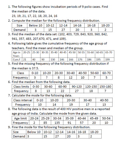Mode and median PDF Download Now