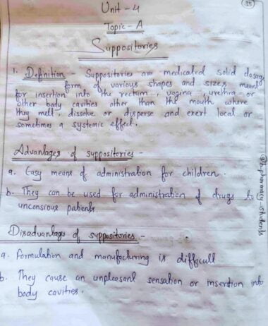 Pharmaceutics sem1 (unit4) hand written notes pdf Download Now