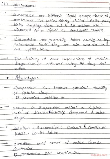Pharmaceutical suspension, emulsion hand written notes pdf Download Now