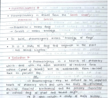 Pharmacognosy unit-1 pdf of b- pharmacy Download Now