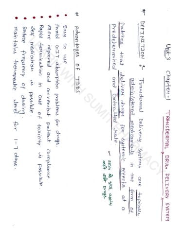 Novel drug delivery systems sem 7 (unit2) hand written notes pdf Download Now