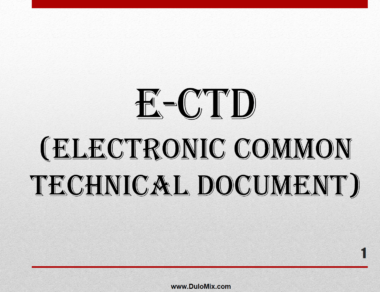 E-CTD (ELECTRONIC COMMON PDF / PPT Download Now