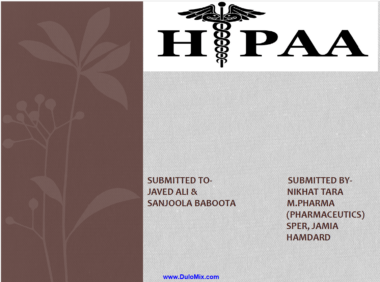 HIPAA- Health insurance portability and accountability act PDF/PPT Download Now