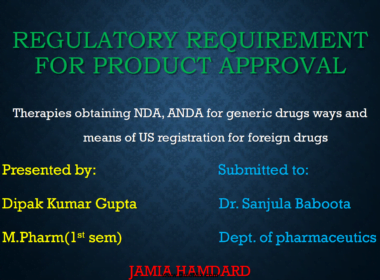 REGULATORY REQUIREMENT FOR PRODUCT APPROVAL PDF/PPT Download Now