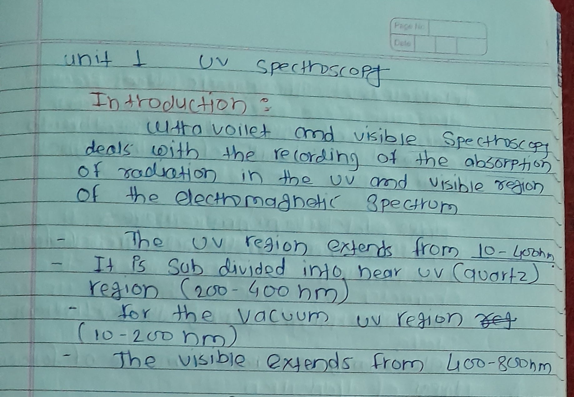 UV Spectroscopy B Pharma 7th Sem Chapter Unit 1 .by Drx Anil.S.P ...