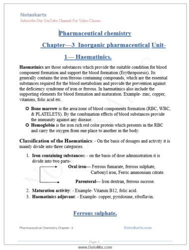 Chapter—3 Inorganic pharmaceutical PDF Download Now