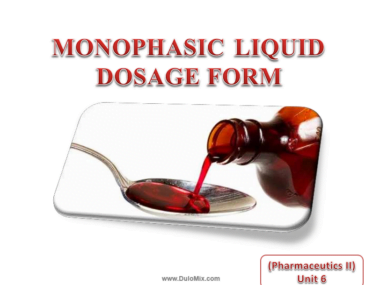 Monophasic dosage form PDF /PPT Download Now