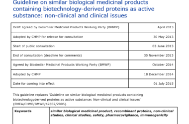 Guideline on similar biological medicinal products. PDF Download Now