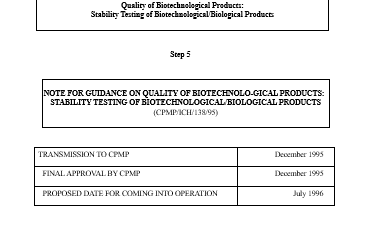 Stability Testing of Biotechnological/Biological Products. PDF/PPT Download Now