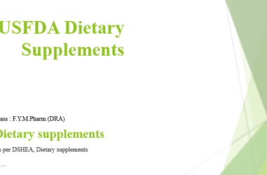 Dietary supplements. PDF/PPT Download Now