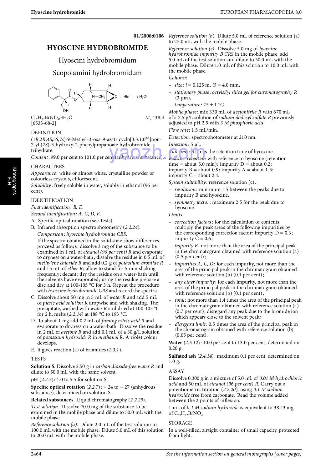 EU Monograph For drug use in Motion of sickness. Download Now